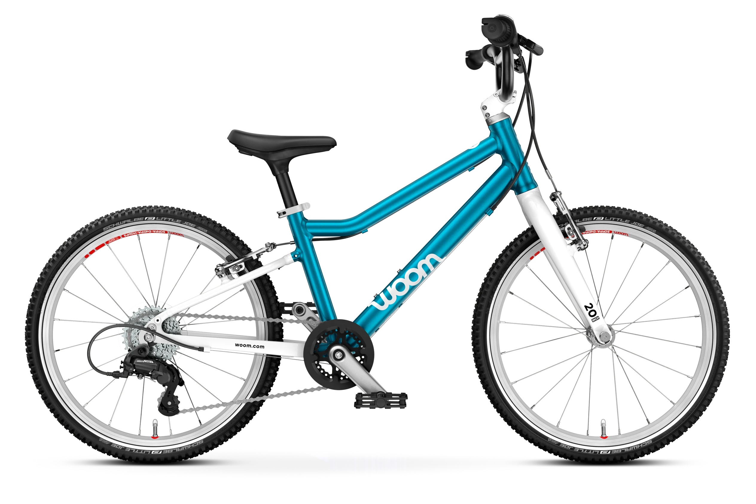 The superlight, versatile children's bike with 20″ wheels, a safety-conscious design, BMX-style bars, and seven easy-to-operate gears for kids aged 6 and up.